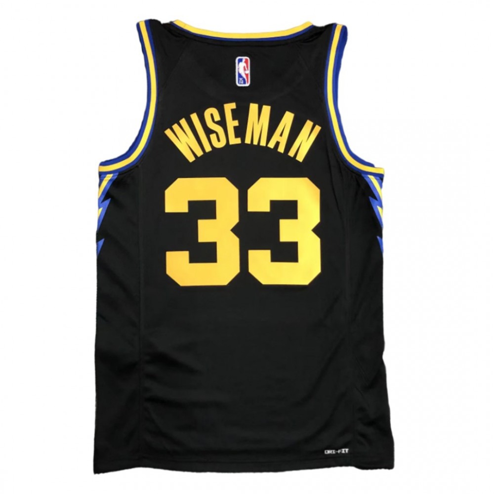 Men's Golden State Warriors James Wiseman #33 Black 2021/22 Swingman Jersey - City Edition-Pro Kit Vault | Brand New 26/27 Sports Jerseys